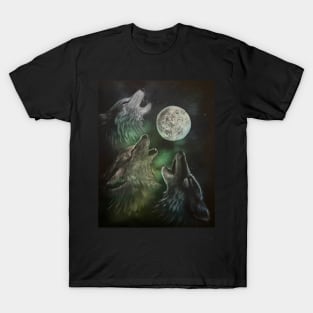 Wolves Howling at the Moon T-Shirt